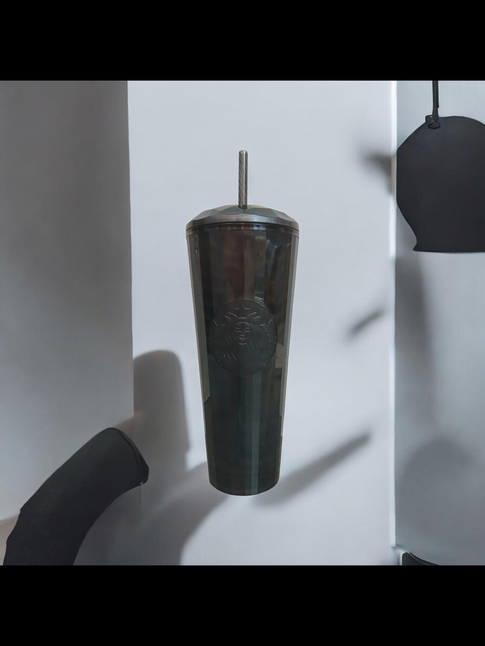Starbucks Dark Gray Ombre Tumbler with Straw